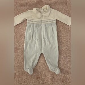 EUC Kissy Kissy 0-3 mos smocked footies